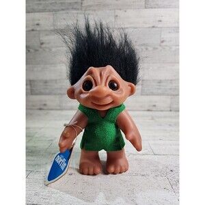 Vintage 6" Thomas Dam 1977 Troll Black Hair #604 Denmark Norfin w/ Tag